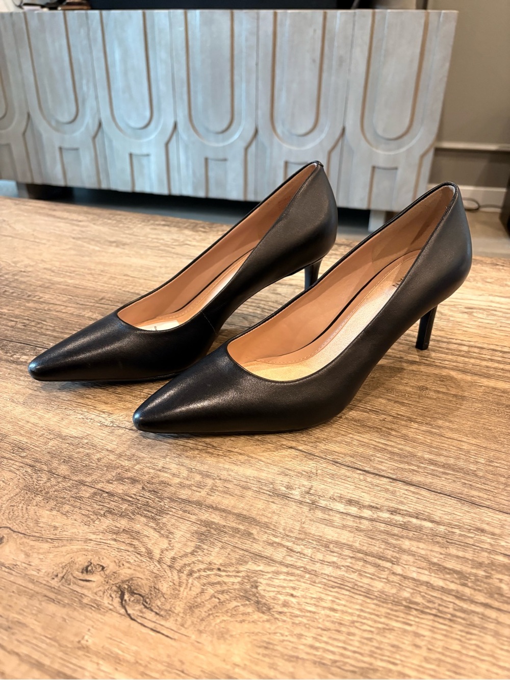 Cole Haan Black Leather Pointed Toe Pumps Size 8 NWOB 3” Heel